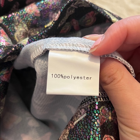 NWT QUEEN OF SPARKLES women’s Butterfly Print Iridescent Butterfly Skort size M - Picture 8 of 9